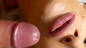 Blonde Slut Swallows Cum Deep!