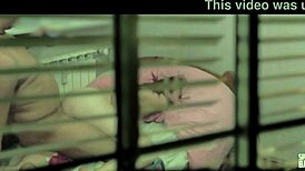 Girlfriend's big cock affair spied across window