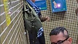 wild sex in the bus terminal bathroom with bareback action