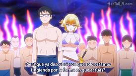 look at this linda chica rubia on the beach in hentai