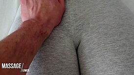 i groped her teen pussy through ripped yoga leggings