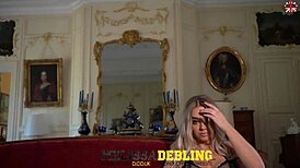 melissa debling, a blonde woman with big tits, appears in a video