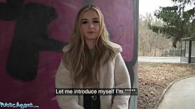 Blonde British babe gets POV blowjob and outdoor fucking 😏