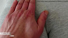 i groped her teen pussy through ripped yoga leggings