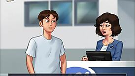 In Summertime Saga, She Eagerly Sucks the Big Monster Cock