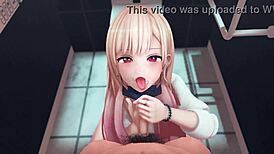 kitagawa gets naughty in the toilet scene.