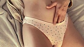 stepdad gently teasing and rubbing my wet shaved area in panties leading to climax