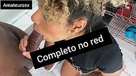 the young slut casually fucks the big black guy hidden in the bathroom from her parents