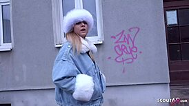 Hell yeah, German scout grabs sweet Latina Bella for rough banging in Berlin streets!