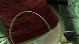 Latina slut Roxxana sucks two dildos while getting fucked doggy style.