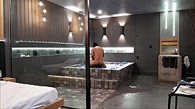 in the bathtub, wild sex with brunette, she couldn't handle my cock