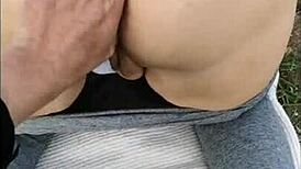 In the field, hot as the sun, enjoy pleasure alone