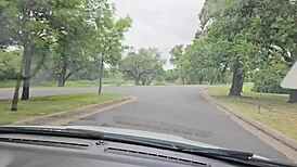 They find me giving a blowjob to my stepbrother in the car cum mouth