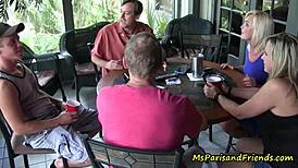 After This Party, Brunette MILF With Big Tits Gets Bent Over For Intense Muff Diving And Blowjob.