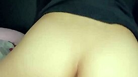 wet asian girlfriend rides white cock to orgasm