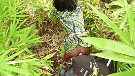 Fucking milf with big black cock in the bush