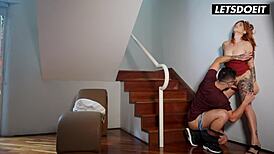 Amelia Red Pays Mechanic With Juicy Pussy!