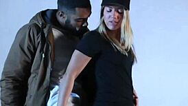 Teen doggystyle fucked by huge cock, interracial black monster action!