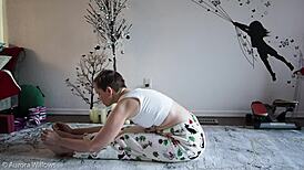 Yoga Lesson 349 Turns Wild! Brunette Milf Dominates With Femdom Pussy Play in Fetish Session