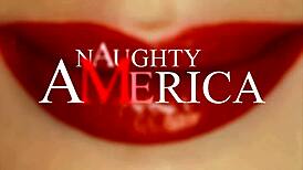 Bubble butt bella meets big bopper in naughty america