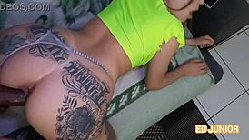 I choked on his big cock in doggystyle, then deepthroat ass to mouth