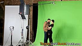 Teen doggystyle fucked by huge cock, interracial black monster action!