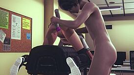 Hentai Uncensored 3D - Sara Enjoys Two Dildos And Squirts In Japanese Asian Manga Anime Game Porn