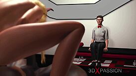 i watch my horny young blonde get fucked hard by big black cock in 3d