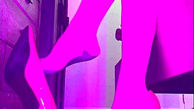 pauloette lerouge dangles sexy stilettos in stockings