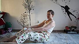 Yoga Lesson 349 Turns Wild! Brunette Milf Dominates With Femdom Pussy Play in Fetish Session