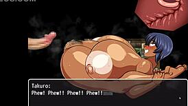 tanned girl natsuki overflows with cum in hentai game episode 38