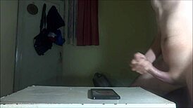 Jerking hard for cassidyboo cum on face