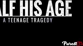 Teen 18+ babe in taboo hardcore sex with man half her age.