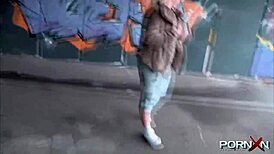 Petite Blonde Shaved Pussy Pissing Publicly In British Reality