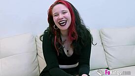 Watch redhead teen Inna Black eagerly sucking cocks!