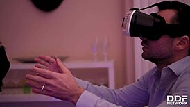 Veronica Clark's hardcore cowgirl ride on a lucky cock