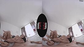 Virtual taboo with my anal brunette slut