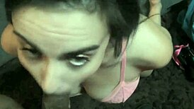 petite chloe gets horny during breakfast and uses dildo