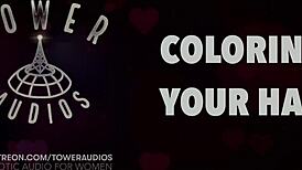 i'm colorin' my hair n' talkin' dirty to you