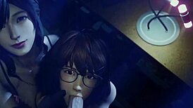 Dead or Alive characters in wild 3D hentai scenes