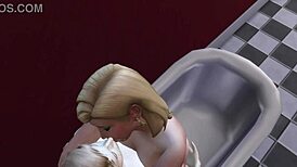 trial ends in FUCK in the bath with alien monster