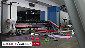 Riley jacobs gives wet workout on big cock?