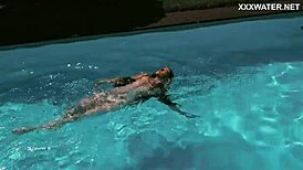 i hot chick lana swims nude underwater horny babe for you guys