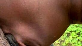 Ghetto Bbw Bitch Sucks And Fucks Big Black Cock Outdoors Publicly