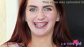 so, tell me about this brunette pornstar on the casting sofa today.