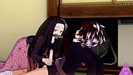 nezuko demon slayer hentai cumshot