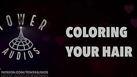 i'm colorin' my hair n' talkin' dirty to you