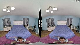 rebecca vanguard lays back for missionary with her hairy pussy on display.