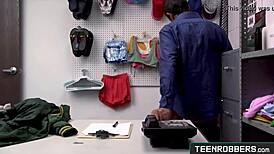 Emma starletto caught shoplifting and fucked by older guard in reality scene