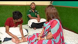 Indian threesome with stepmom?